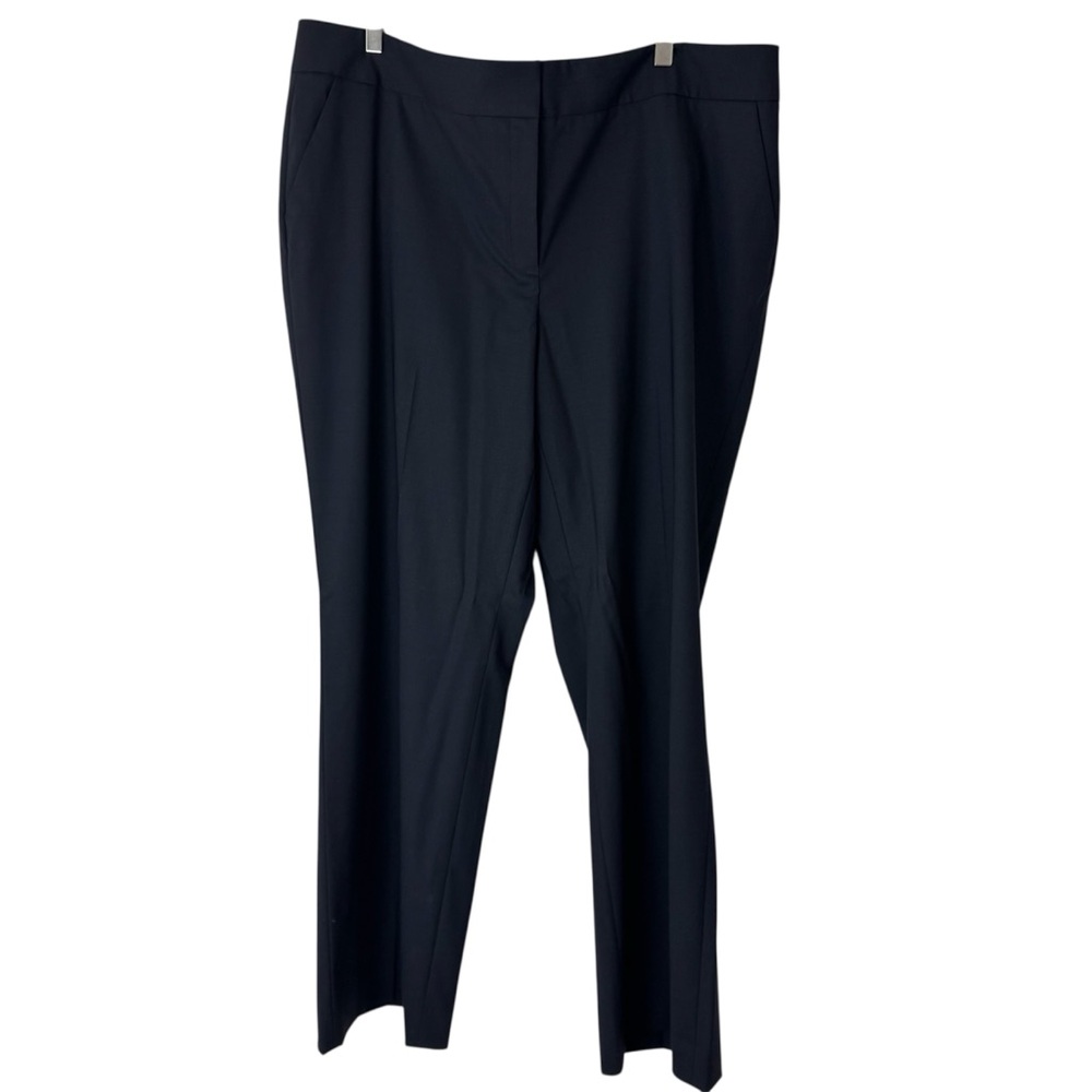 Classiques Entier Women’s Wool Navy Blue Trouser Dress Pants Size 18W